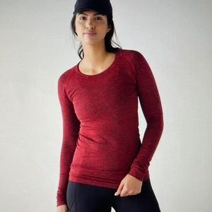 lululemon athletica Red Long Sleeve Tee